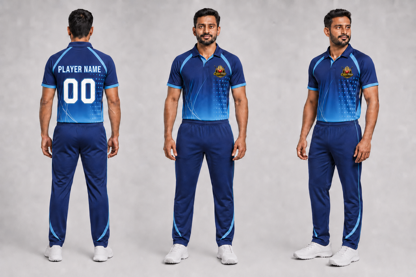 CricketHouse Navy & Sky Blue Team Kit — Made to Order