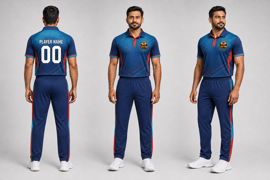 CricketHouse Deep Ocean & Crimson Team Kit — Made to Order
