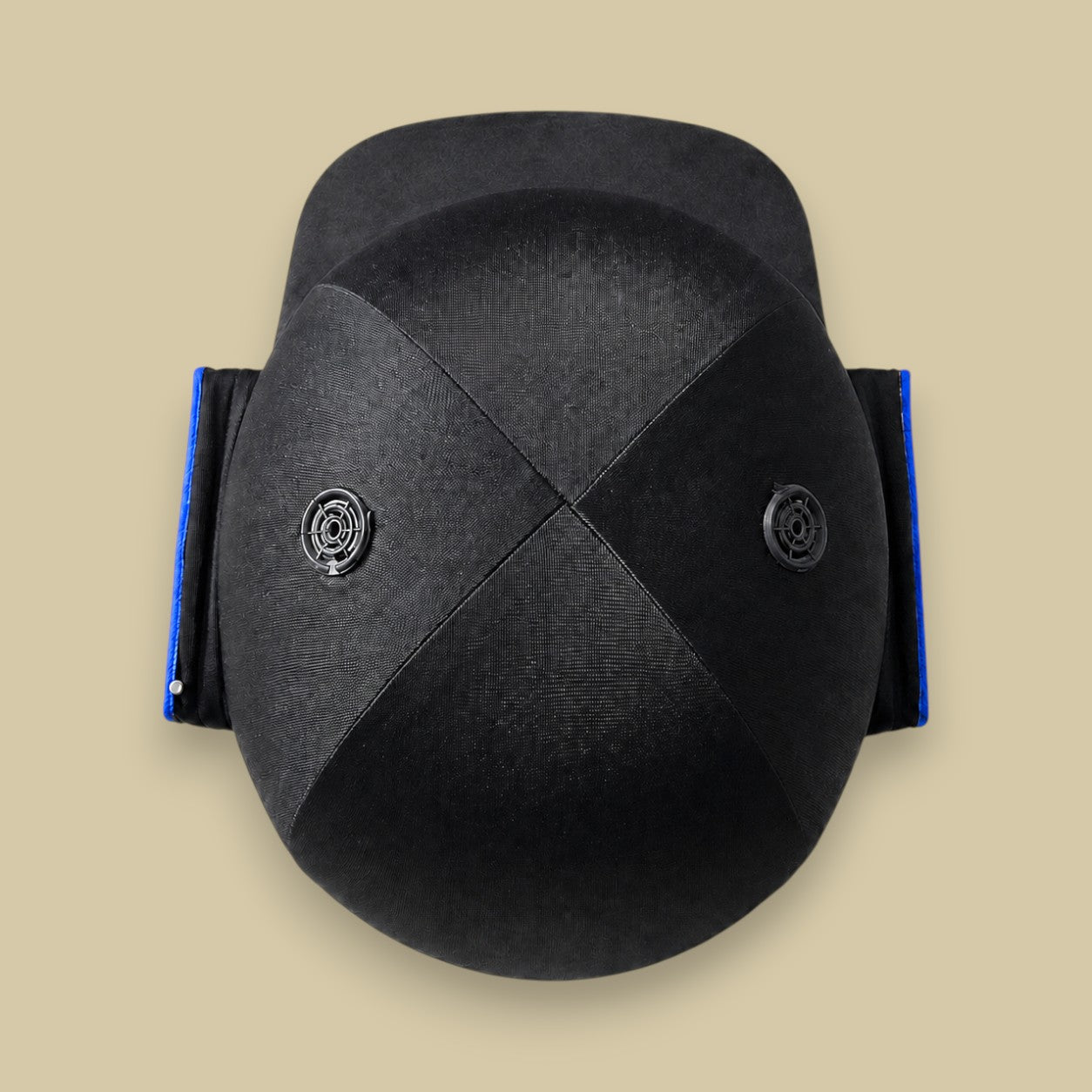 Cricket House adult batting helmet in black with a lightweight ABS shell and ventilated top design